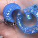 Chaveiro de resina epóxi letra G azul